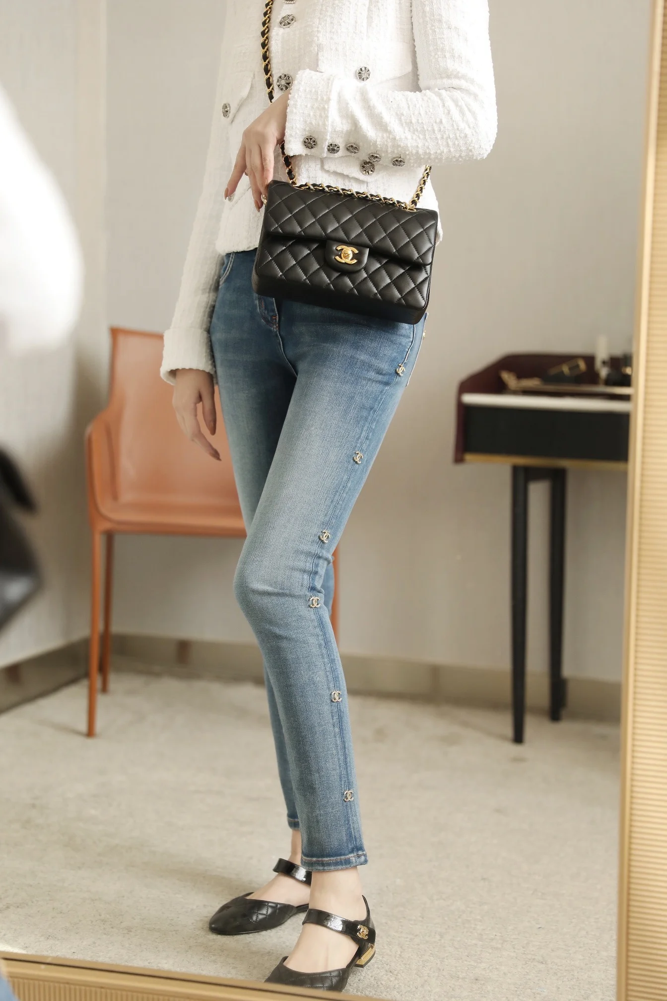 1-286 UbestLuxury Chanel Small 23cm Black Sheep Gold Handbag main product photo SKU CH30779