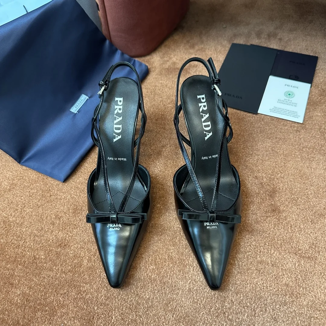 1-2884 UbestLuxury Prada Kitten Heel Sandals main product photo SKU PP-0327