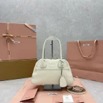 Miu Miu Vivant Mini Shoulder Bag White