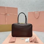 MIUMIU Third Generation Briefcase Long Handle Chocolate