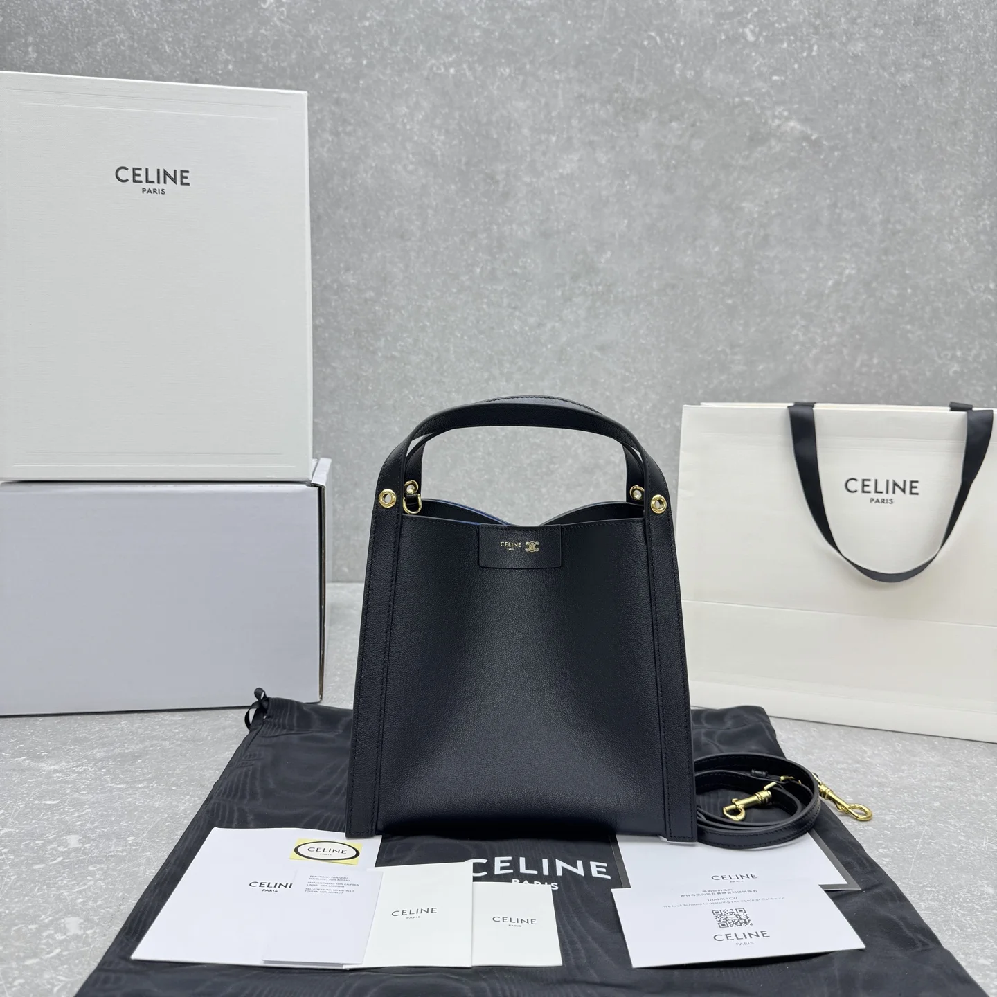1-3498 Celine CUBO 26 Spring Basket Bag - Image 1