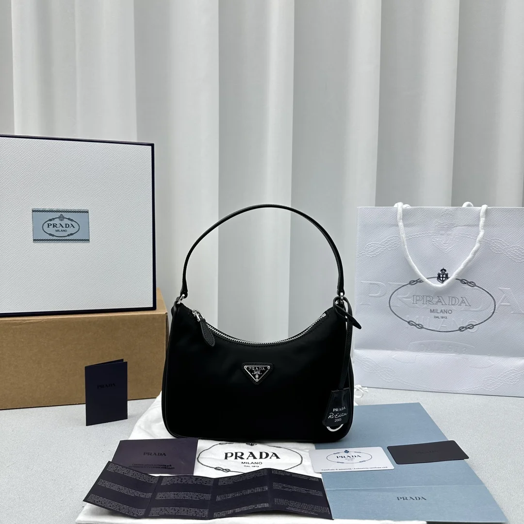1-3645 Prada Hobo Shoulder Bag - Image 1