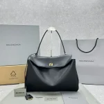 Balenciaga Rodeo 24SS Handbag - Large Black/Gold