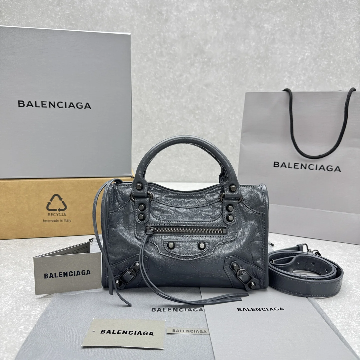1-3725 Balenciaga Le City Mini Motorcycle Bag - Image 1