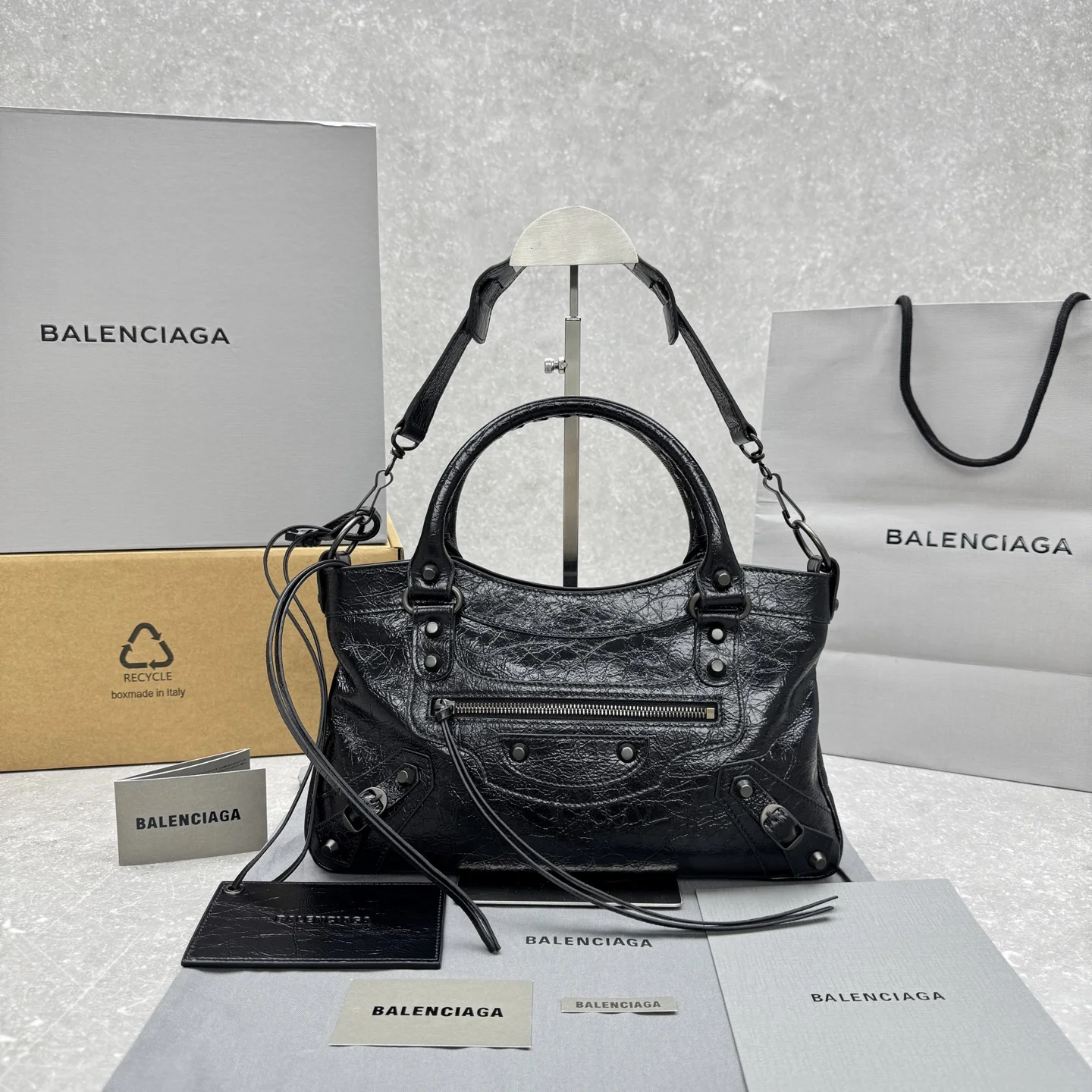 1-3749 Balenciaga Le City First Motorcycle Bag - Image 1
