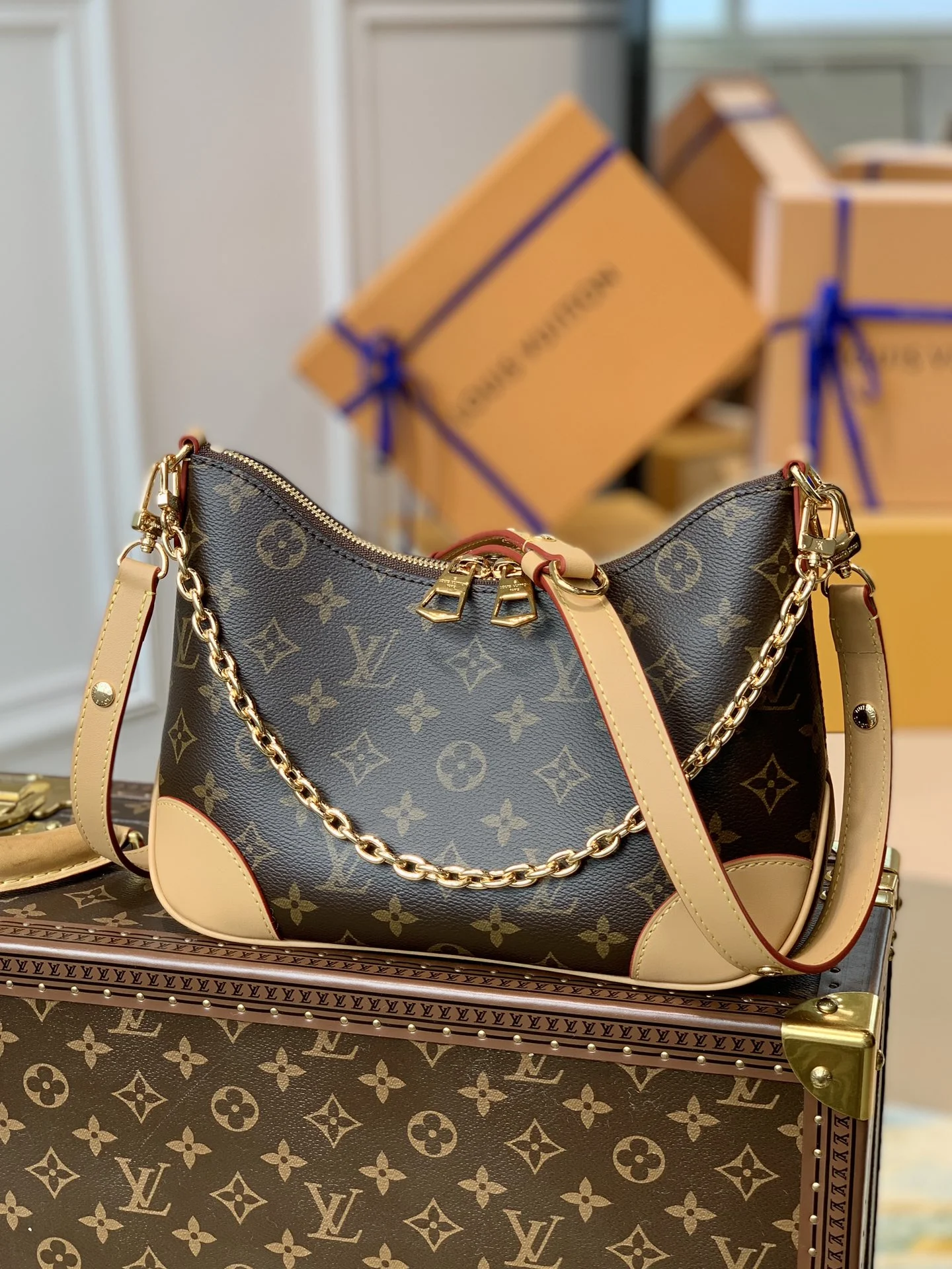 1-3853 Louis Vuitton Odeon Shoulder Bag 27cm - Image 1