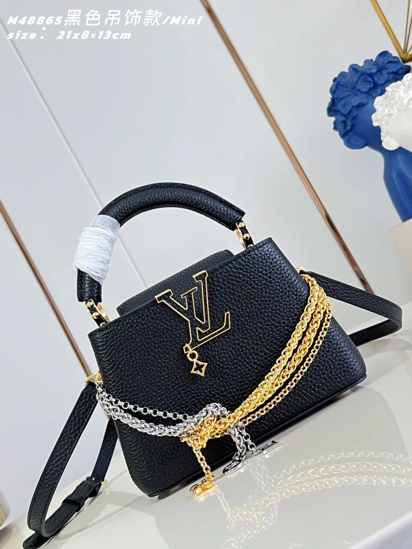1-3868 Louis Vuitton Why Knot M48865/ Mini Handbag 21cm - Image 1