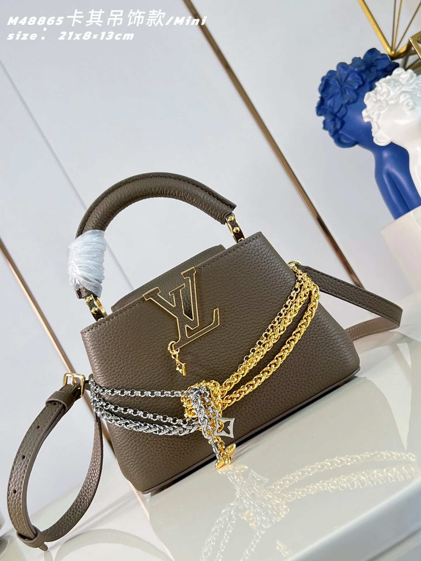 1-3880 Louis Vuitton Why Knot M48865/ Mini Handbag 21cm - Image 1