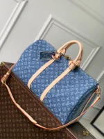 Louis Vuitton Keepall Bandoulière 45 Monogram Denim Travel Bag