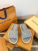 Denim Gray Cowboy Thick Bottom Bread Slippers