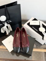 Chanel 2026SS Two-Tone Flat Bow Ballet Flats