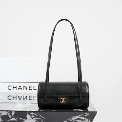 UbestLuxury Chanel Chanel 26P Preppy Coco Round Cylinder Bag 20.5cm Black main product photo SKU CH30645
