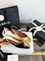 Chanel 2026S Square Toe Two-Tone Sandals