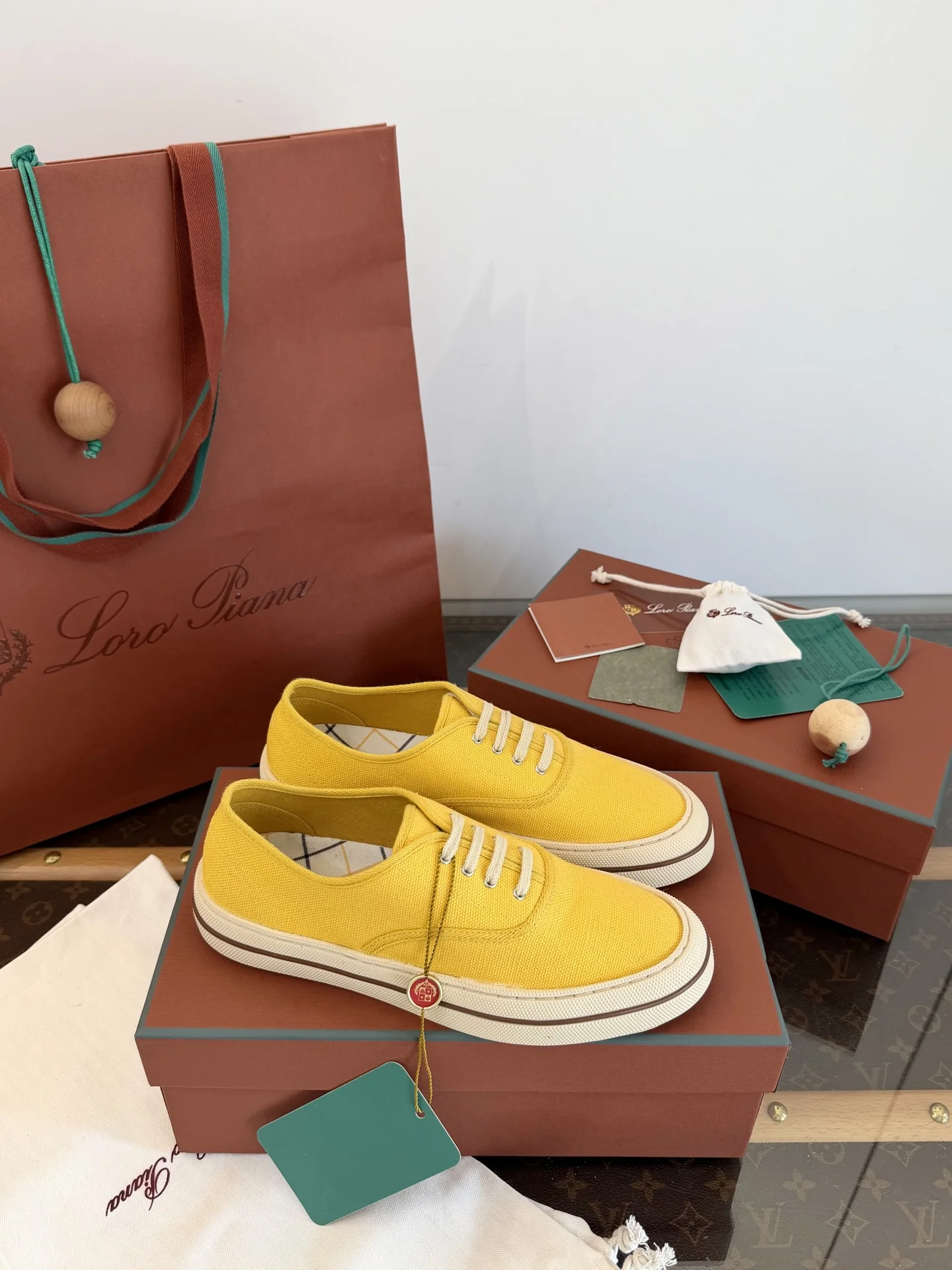 1-4177 Loro Piana Nantucket Walk Canvas Sneakers - Image 1
