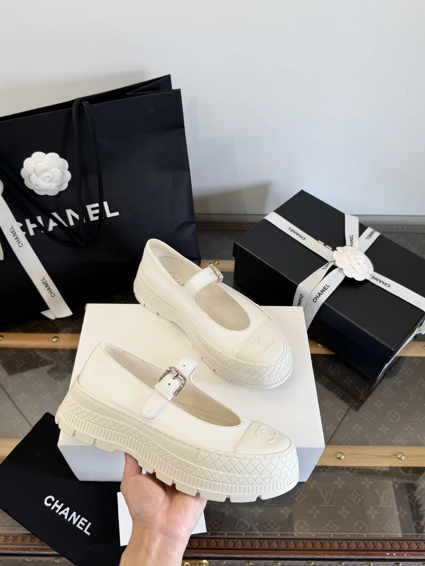 1-4229 Chanel 2026P Thick Sole Mary Jane Shoes - Image 1