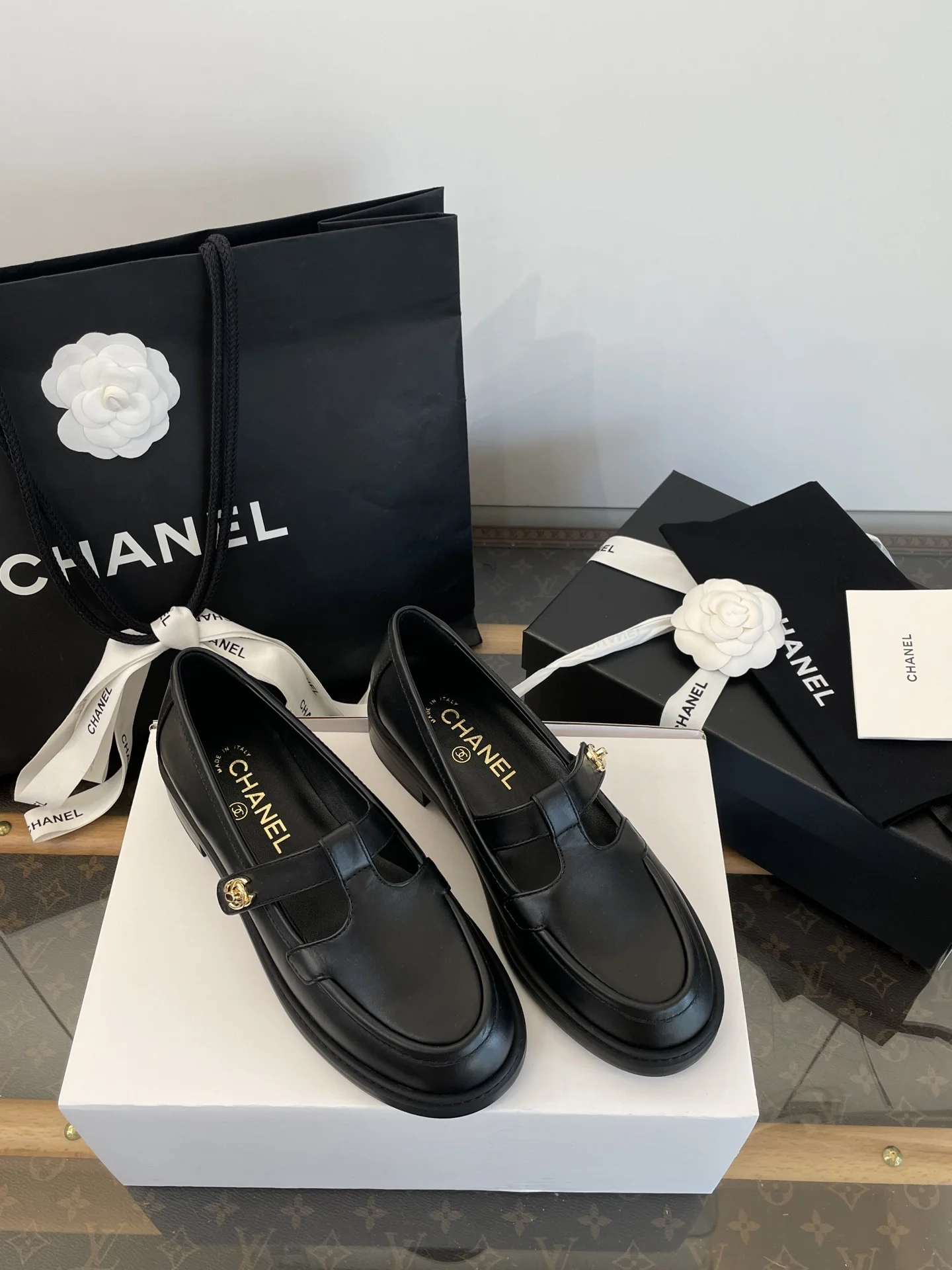 1-4266 Lace-up Hollow Mary Jane Loafers - Image 1