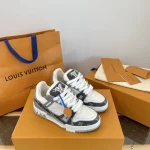 2024 Gray Denim Unisex Trainer Sneakers