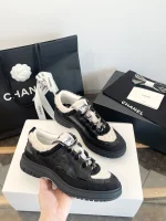 Chanel 2025 Thick Sole Teddy Fur Sneakers