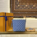 Louis Vuitton Denim Rendez-Vous ALL IN BB Handbag Bucket Bag 18cm