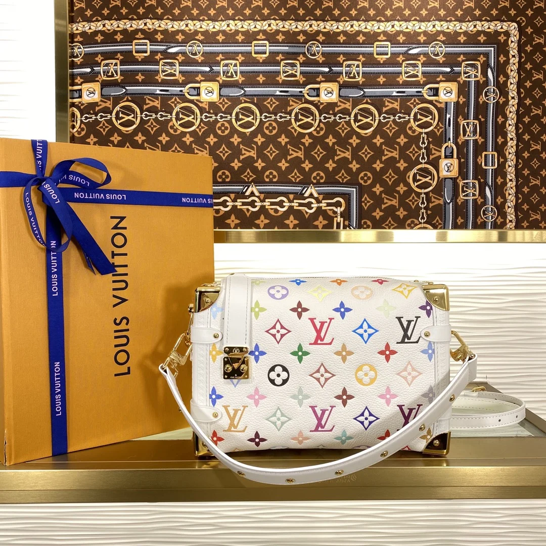 1-4448 Louis Vuitton SIDE TRUNK Medium Handbag Case 23.5cm - Image 1