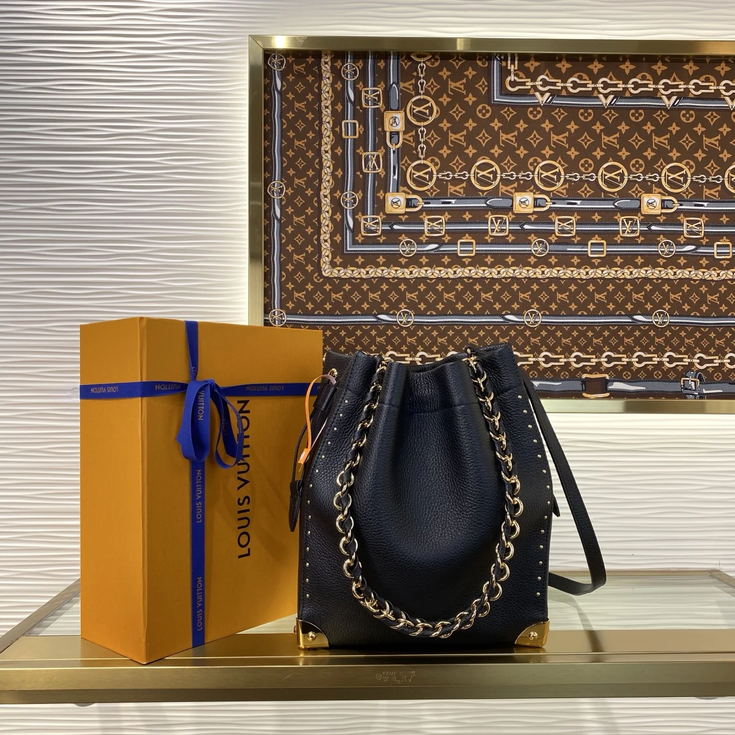 1-4536 Louis Vuitton NOÉ TRUNK Handbag Bucket Bag 27cm - Image 1