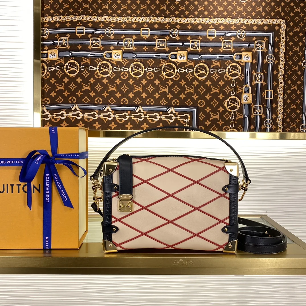 1-4592 Louis Vuitton SIDE TRUNK Medium Handbag Case 21cm - Image 1