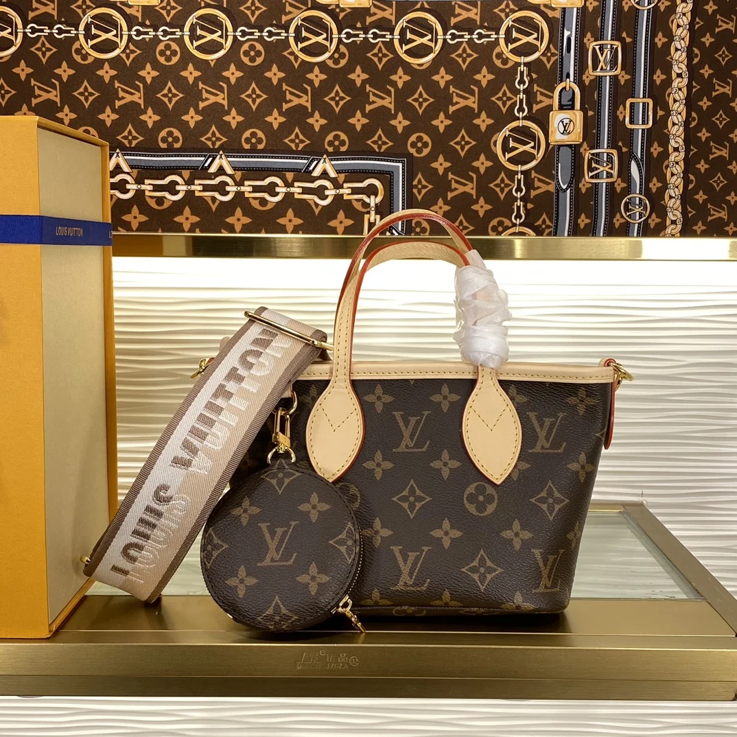 1-4597 Louis Vuitton NeverfullBB Handbag Shoulder Bag 24cm - Image 1