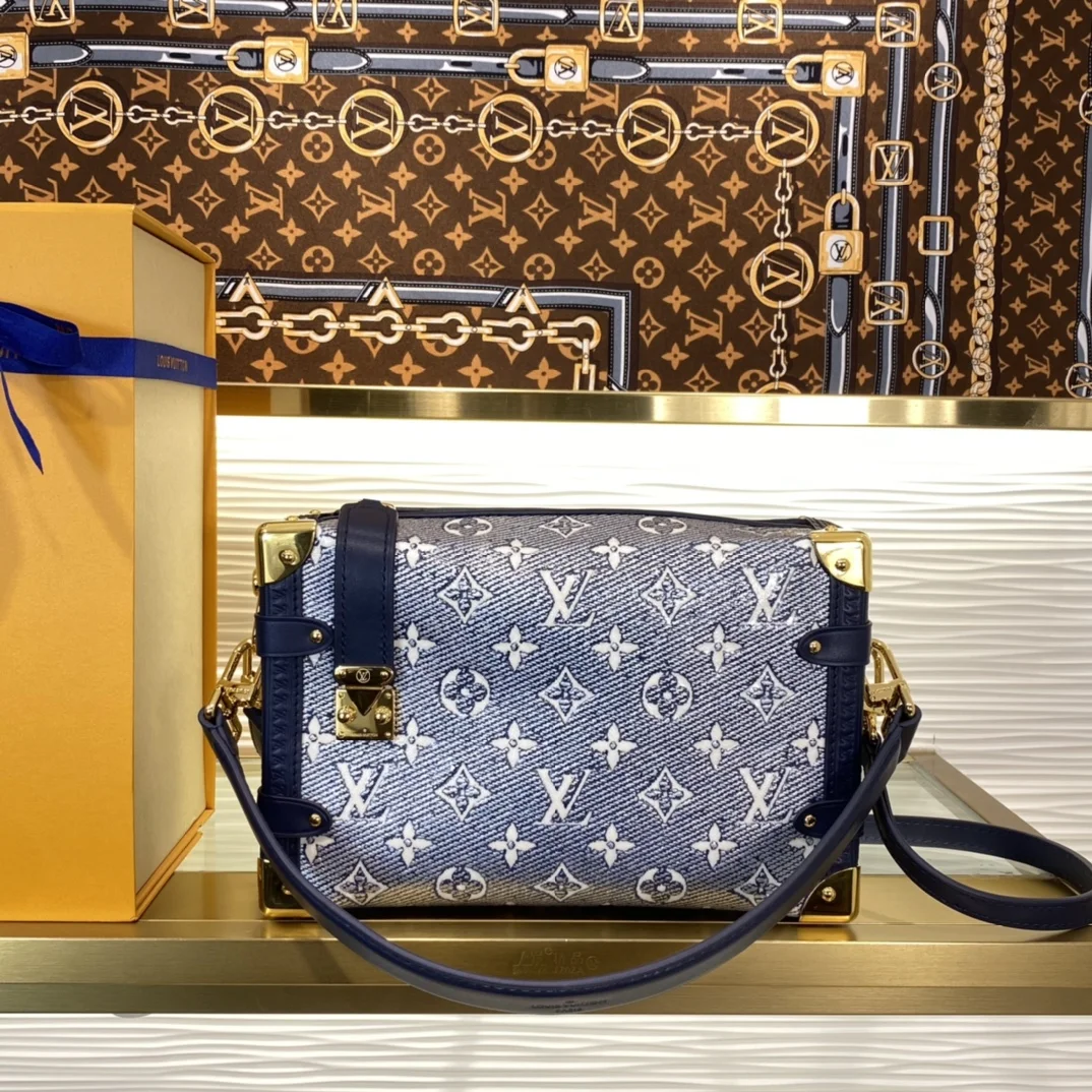 1-4600 Louis Vuitton SIDE TRUNK Handbag Case 21cm - Image 1