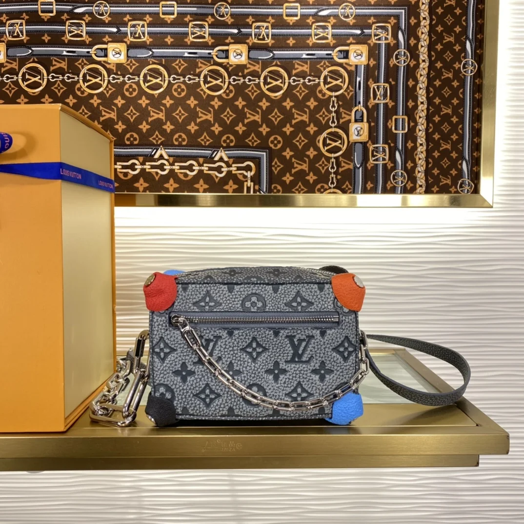 1-4626 Louis Vuitton MINI SOFT TRUNK Handbag Case 18.5cm - Image 1