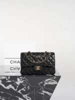 UbestLuxury Chanel Classic Flap Small Black Caviar Leather Handbag 23cm main product photo SKU CH30931