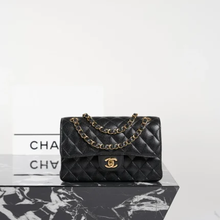 UbestLuxury Chanel Classic Flap Small Black Caviar Leather Handbag 23cm main product photo SKU CH30931