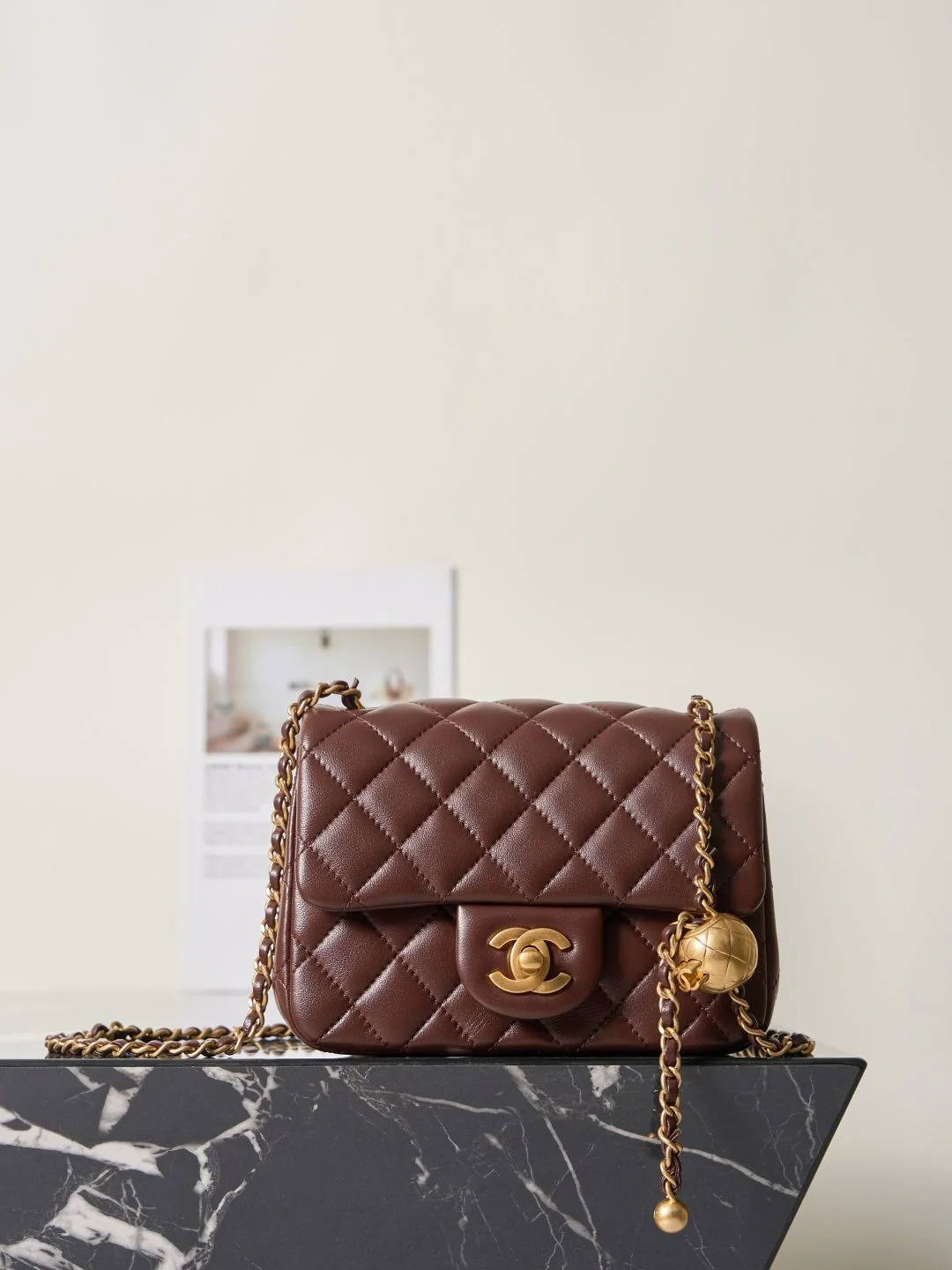 1-667 UbestLuxury Chanel Chane1 Gold Ball Flap Bag 18cm main product photo SKU CH30994