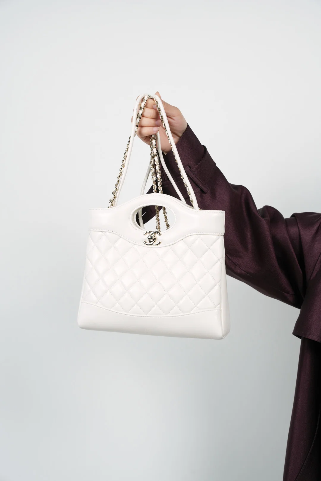 1-781 UbestLuxury Chanel 31cm Mini Lambskin Leather Handbag main product photo SKU CH31083