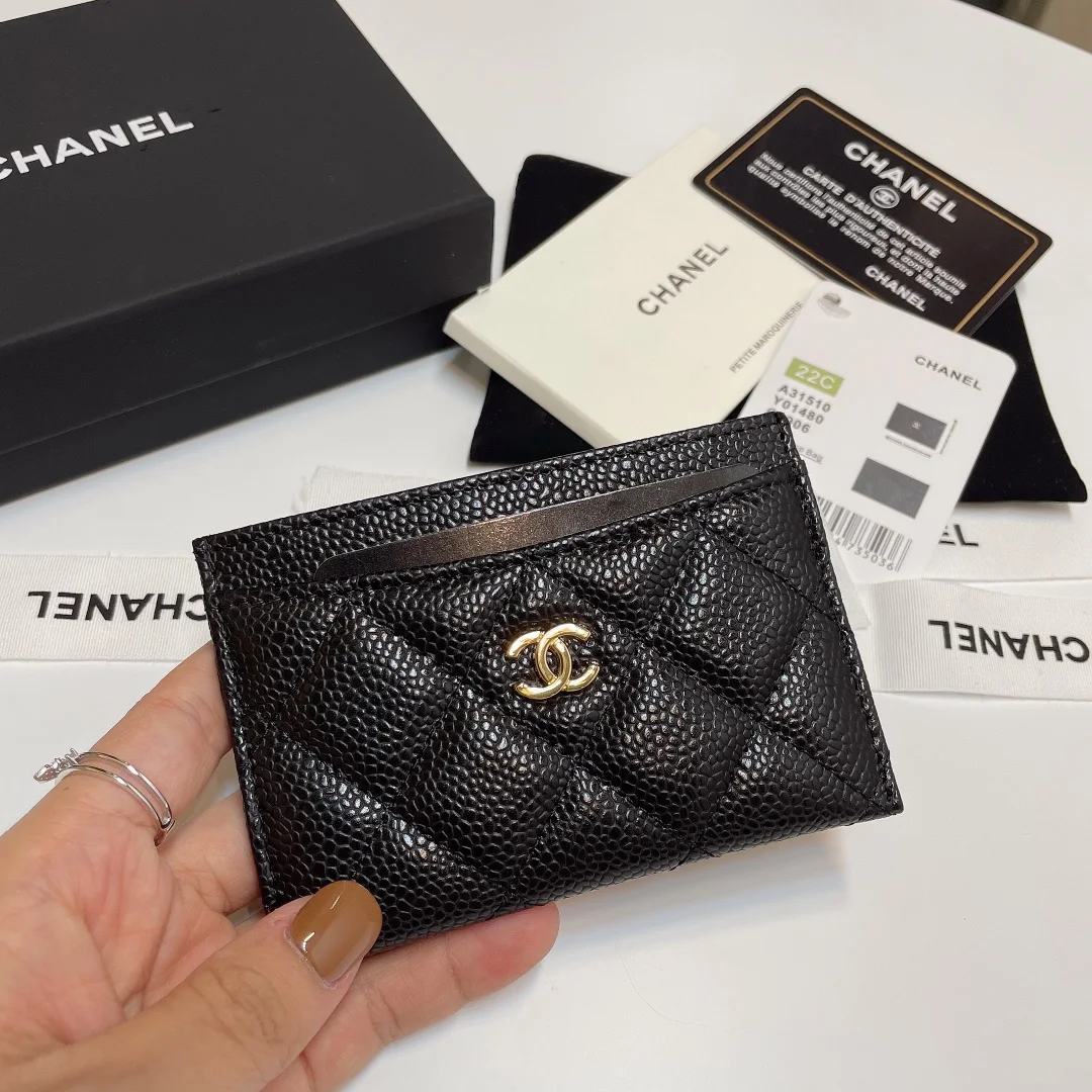1-838 UbestLuxury Chanel Upgraded CF Card Holder Flap Card Wallet 11.2cm main product photo SKU CH31115