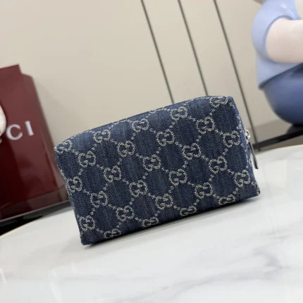 UbestLuxury Gucci Gucci GG Denim Makeup Pouch 17cm product photo detail 1 SKU GU25232