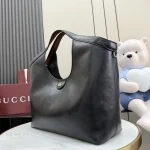 UbestLuxury Gucci Gucci Giglio Handbag Black Leather product photo detail 1 SKU GU25402