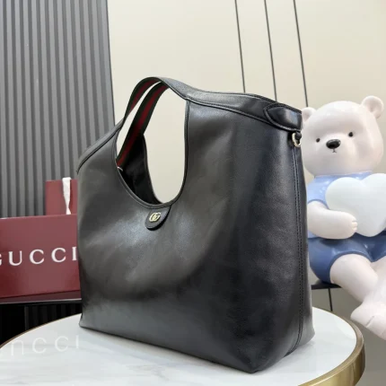 UbestLuxury Gucci Gucci Giglio Handbag Black Leather product photo detail 1 SKU GU25402