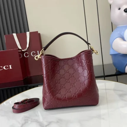 UbestLuxury Gucci GG Emblem Bucket Bag 19cm product photo detail 1 SKU GU25681