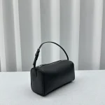 The Ro Handbag/Tofu Bag - Calfskin Leather Black Silver - Image 2