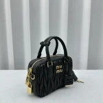 MiuMiu Bowling Bag - Small Lambskin Black - Image 2