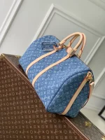 Louis Vuitton Keepall Bandoulière 45 Monogram Denim Travel Bag - Image 2