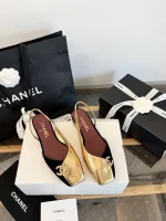 Chanel 2026S Square Toe Two-Tone Sandals - Image 2