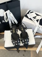 Chanel Pointed Toe Pearl Sandals 2025K - Image 2