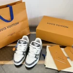 2024 Gray Denim Unisex Trainer Sneakers - Image 2