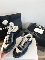Chanel 2025 Thick Sole Teddy Fur Sneakers - Image 2