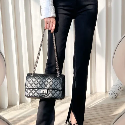 UbestLuxury Chanel 2.55 Black Silver 24cm Handbag product photo detail 1 SKU CH30680