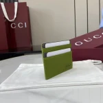 UbestLuxury Gucci Gucci Card Case Green and Gray Calfskin Leather product photo detail 2 SKU GU25712