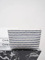UbestLuxury Chanel Chanel 26 Spring/Summer Zip Pouch Striped Large 32cm product photo detail 2 SKU CH30637