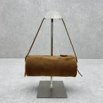 MiuM* Mini Round Barrel Bag - Frosted/Brown - Image 3