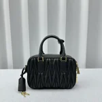 MiuMiu Bowling Bag - Small Lambskin Black - Image 3